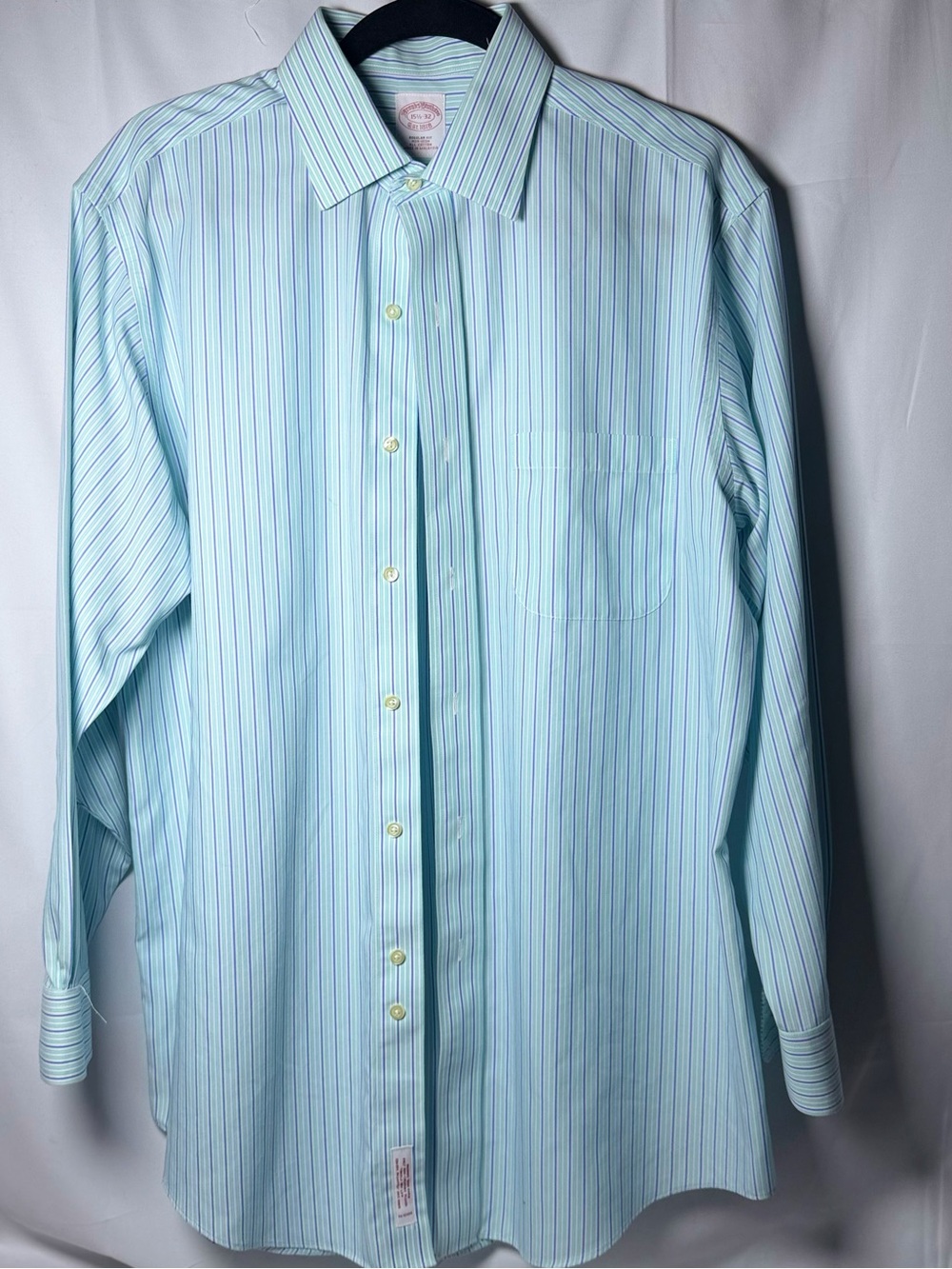 Brooks Brothers Light Blue Multi-Stripe Dress Shirt